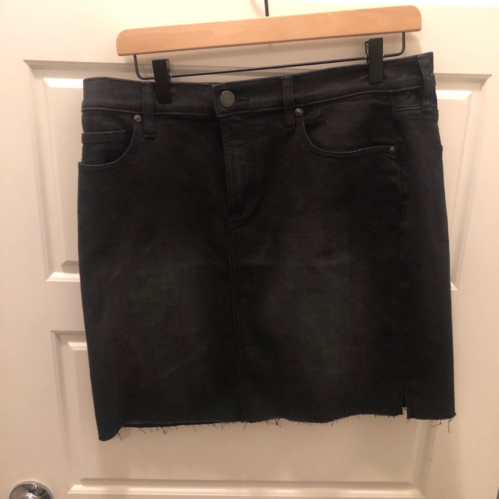 Black jean skirt